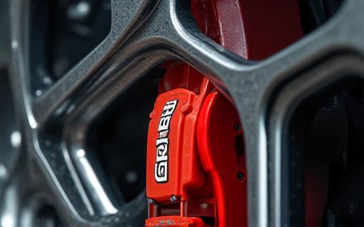 Disco de freno perforado con pinza de competición y llanta